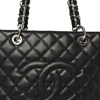 Chanel Caviar Quilted Grand Shopping Tote GST Black 8 of 10
