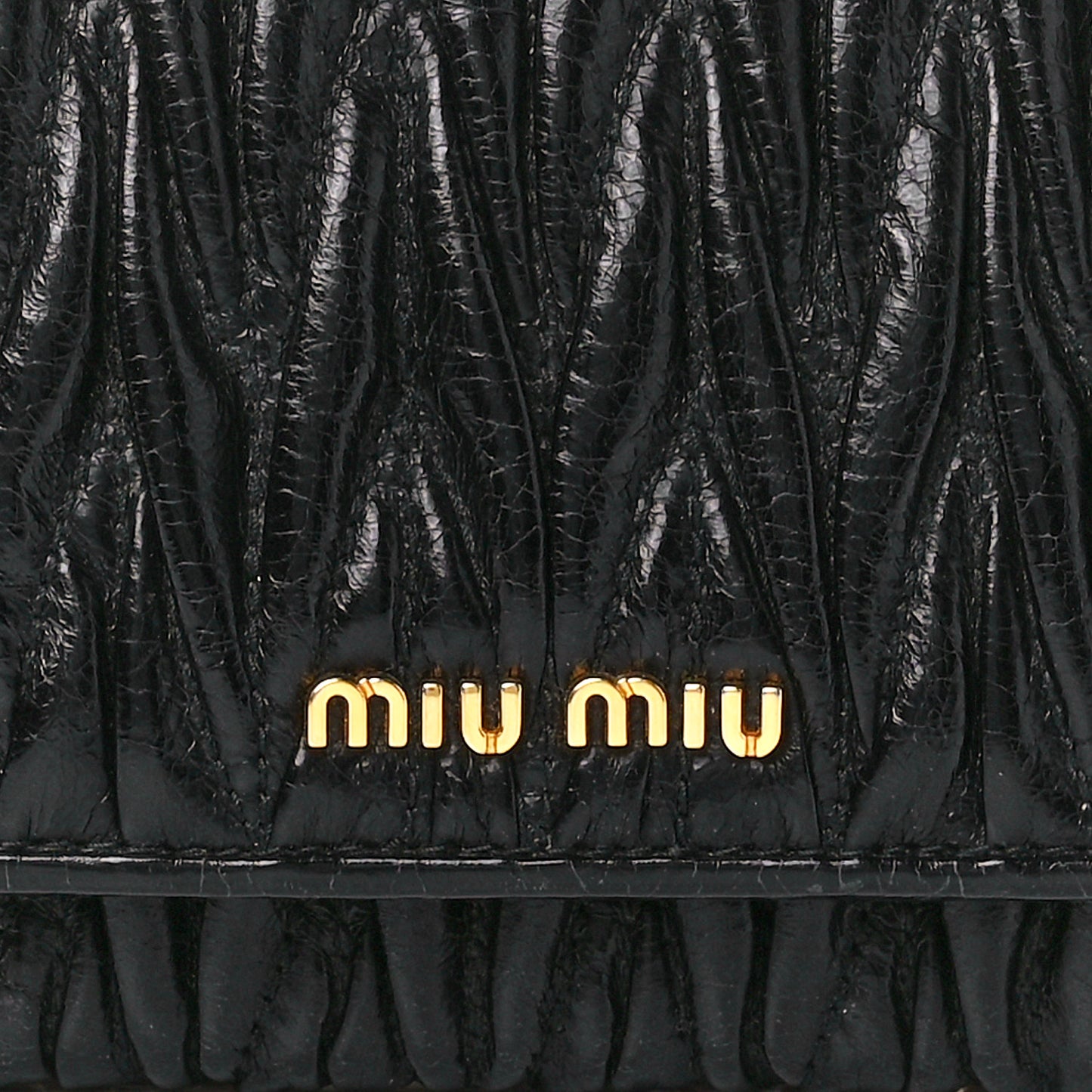 Nappa Matelasse Wallet On Chain Black
