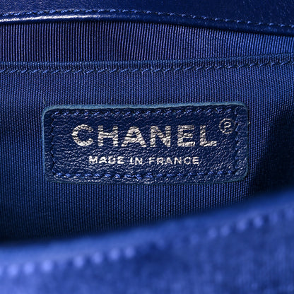 Chanel Velvet Quilted Medium Boy Flap Blue 6 of 21
