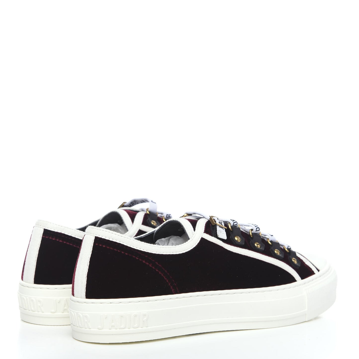 Velvet Walk'N'Dior Low Top Sneakers 39.5 Deep Amaranth
