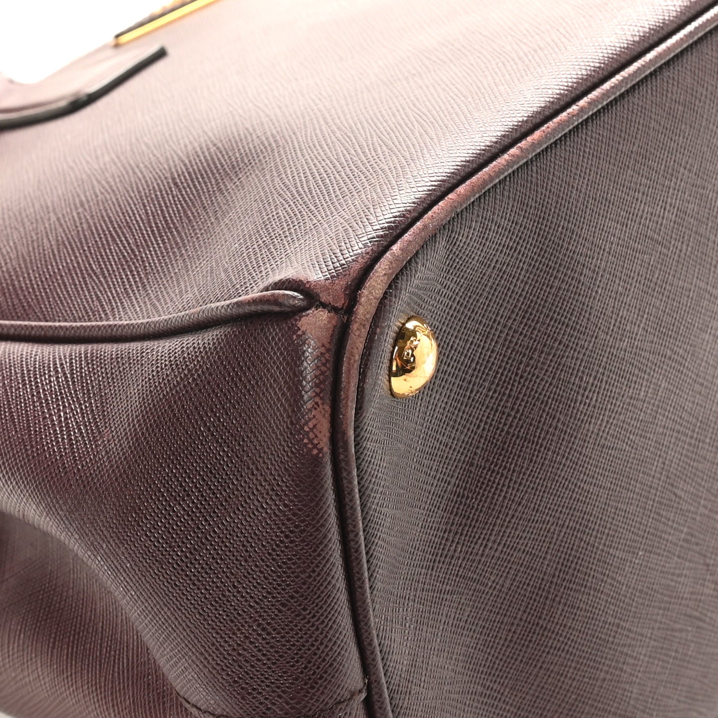Saffiano Lux Medium Galleria Double Zip Tote Bordeaux