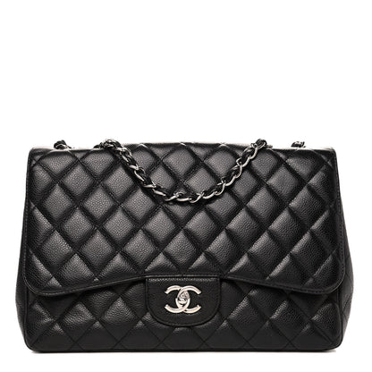 Chanel Caviar Quilted Jumbo Single Flap Black 1 of 5