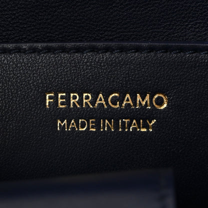 Salvatore Ferragamo Brushed Calfskin Gancini Hobo Midnight 6 of 10