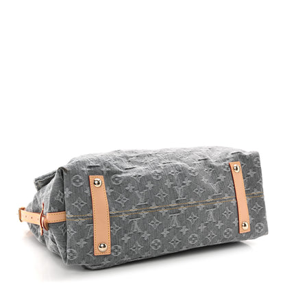 Louis Vuitton Monogram Denim CarryAll MM Washed Grey 5 of 11