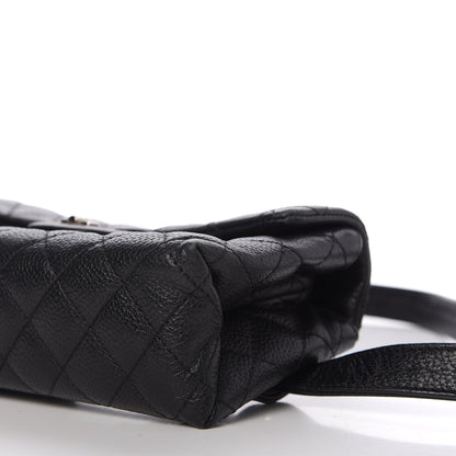 Chanel Grained Calfskin Quilted 2.55 Reissue Flap Belt Bag Clutch Black 10 of 12