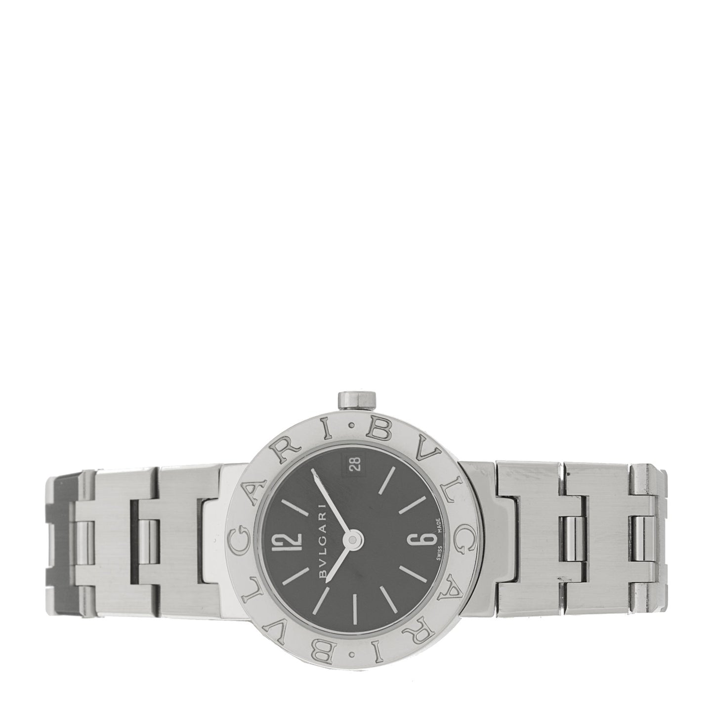 Stainless Steel 23mm Quartz Watch Black