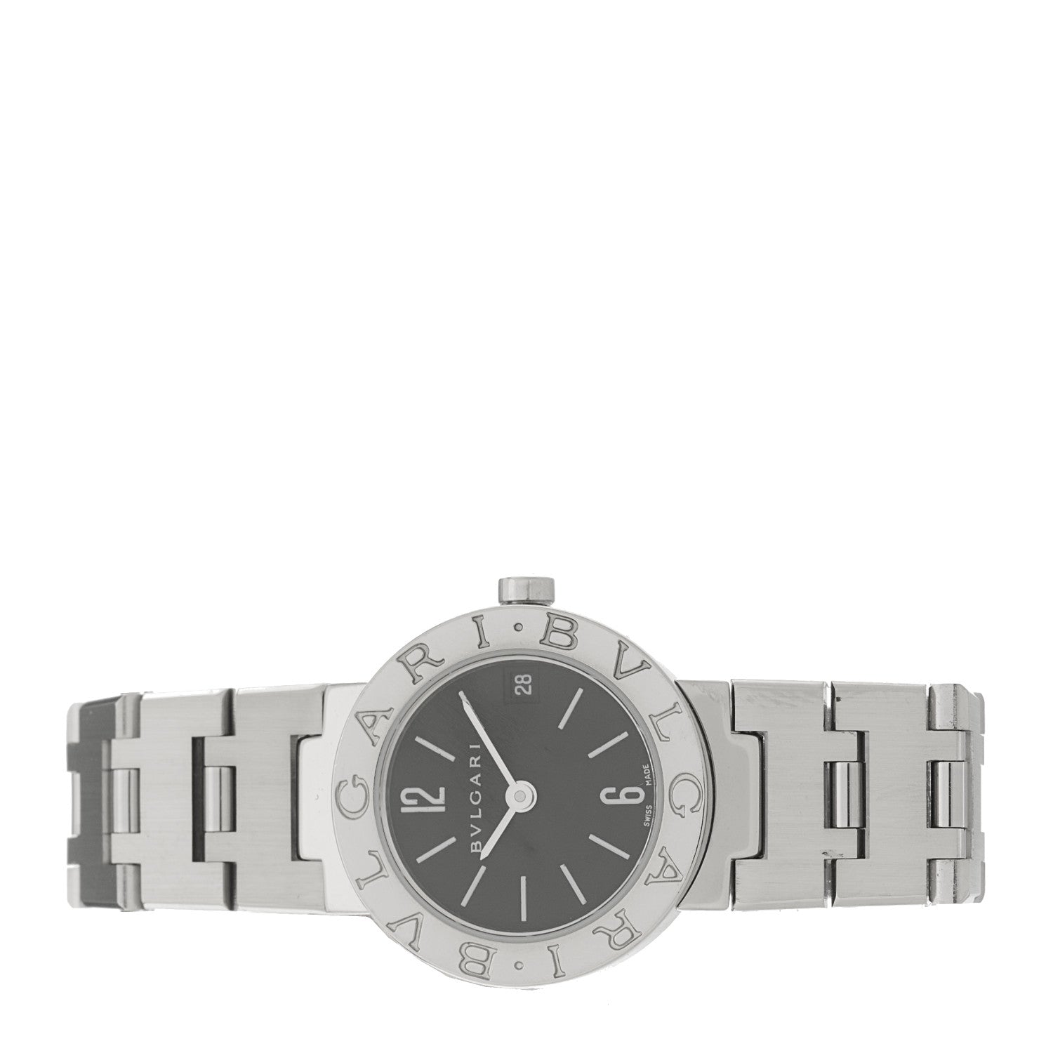 Bulgari Stainless Steel 23mm Quartz Watch Black 2 of 4