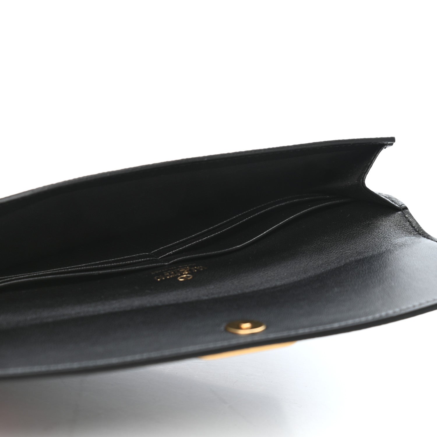 Valentino Garavani Grained Calfskin VLogo Bill Pouch Black 5 of 6