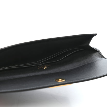 Valentino Garavani Grained Calfskin VLogo Bill Pouch Black 5 of 6