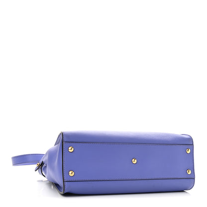 Fendi Vitello Seta Medium Peekaboo Iconic Satchel Viola Cassis 7 of 16