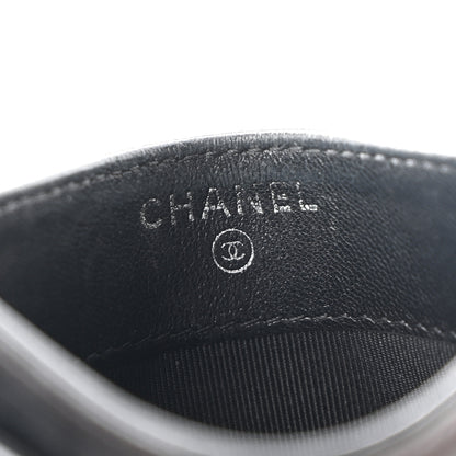 Chanel Lambskin Chevron Quilted Card Holder Black 6 of 8