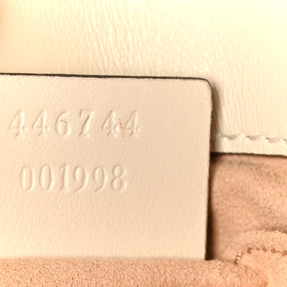Gucci Calfskin Matelasse Mini GG Marmont Shoulder Bag White 7 of 12