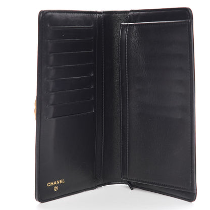 Chanel Lambskin Quilted Boy Yen Wallet Black 5 of 9