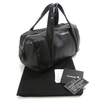 Chanel Lambskin CC Chevron Boston Black 3 of 12