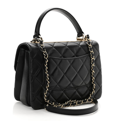 Chanel Lambskin Quilted Small Trendy CC Dual Handle Flap Bag Black 4 of 12
