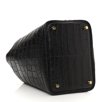 Hermes Matte Alligator Picotin Lock 18 Black 4 of 10