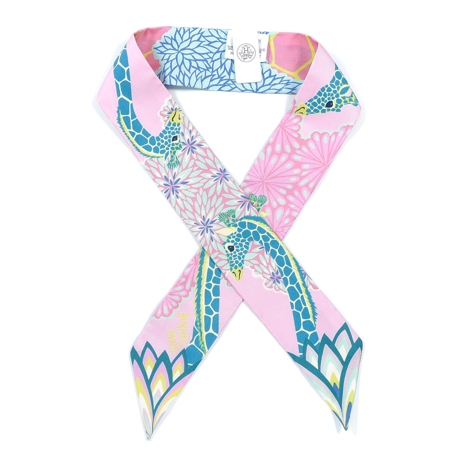 Hermes Silk The Three Graces Twilly Rose Bonbon Canard 1 of 6