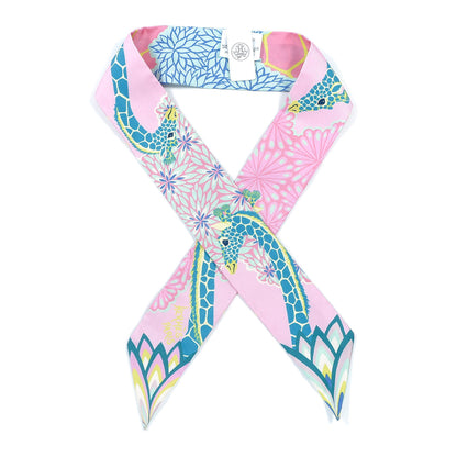 Hermes Silk The Three Graces Twilly Rose Bonbon Canard 1 of 6