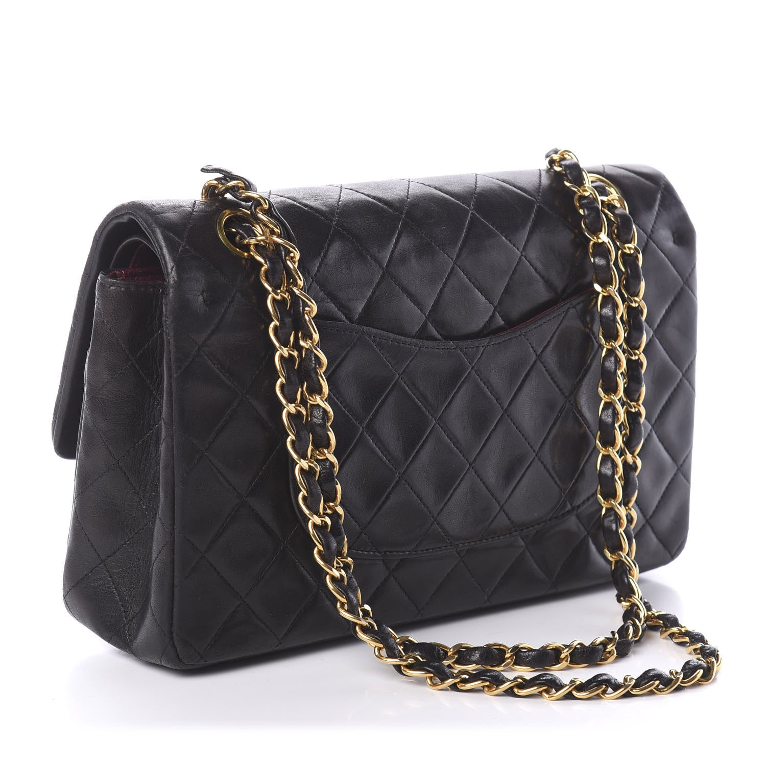 Chanel Lambskin Quilted Medium Double Flap Black 2 of 8