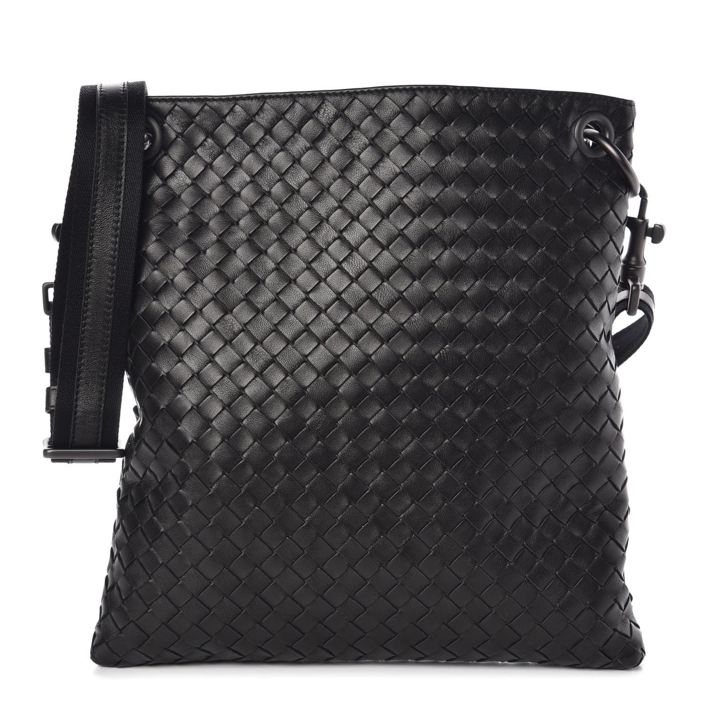 Nappa Intrecciato VN Crossbody Messenger Bag Black