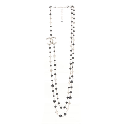 Chanel Pearl Beaded CC Long Necklace Black 3 of 5