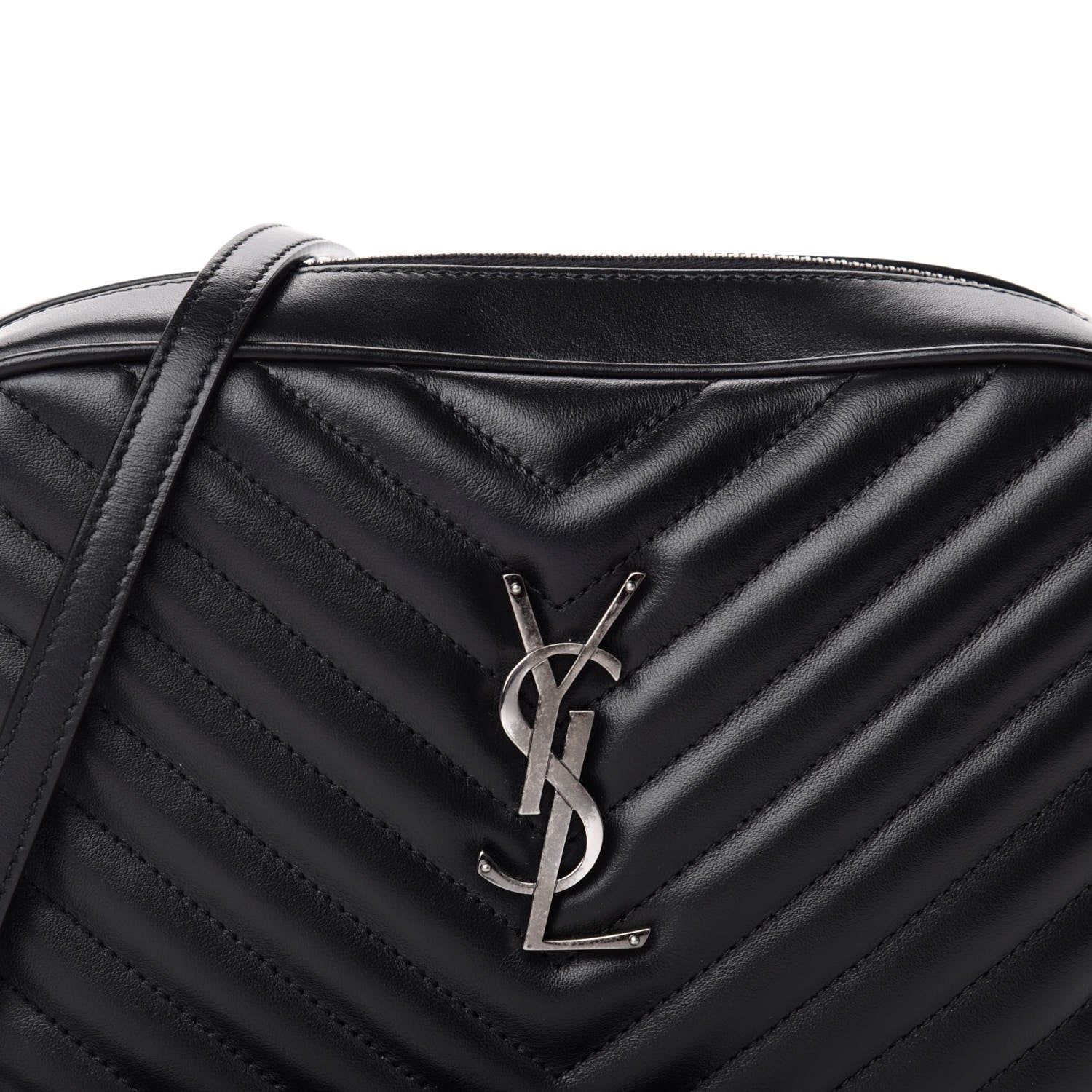 Saint Laurent Calfskin Matelasse Monogram Lou Camera Bag Black 10 of 10