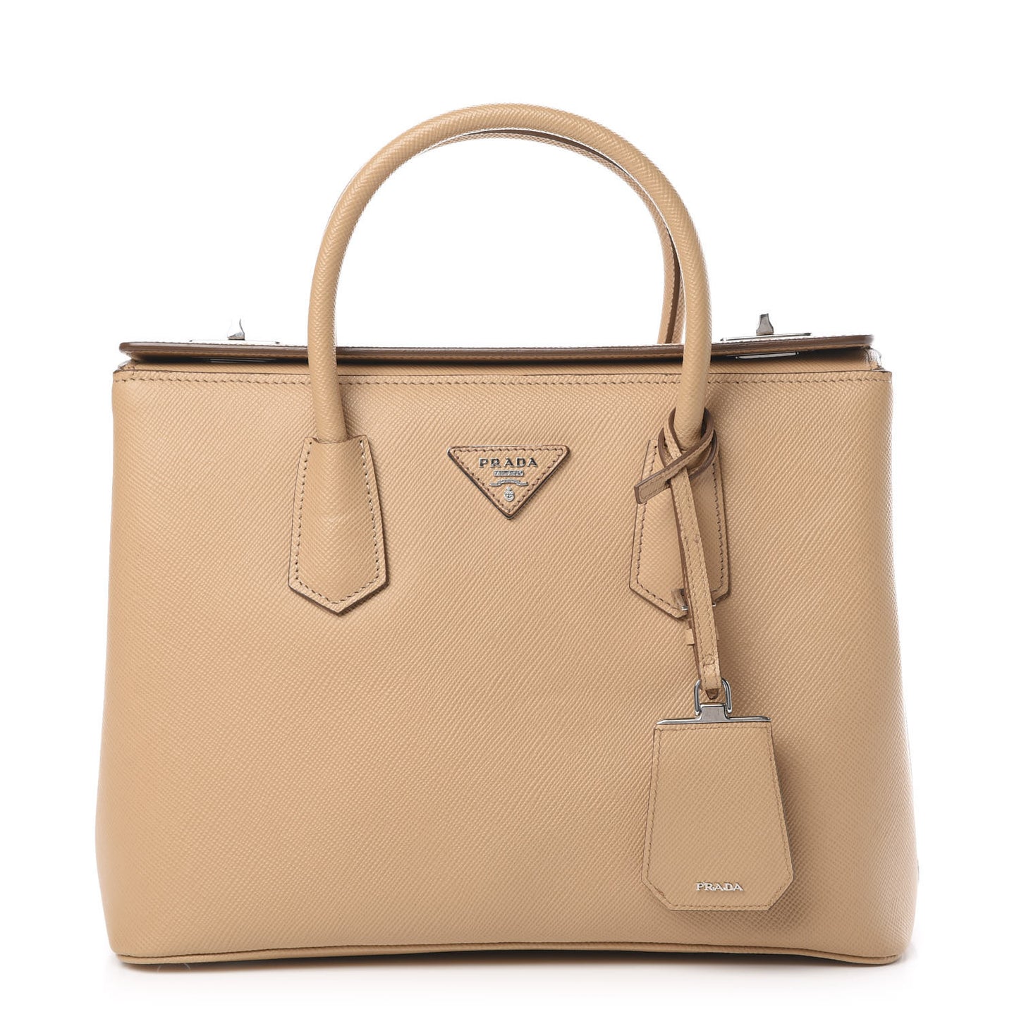 Saffiano Cuir Twin Tote Noisette