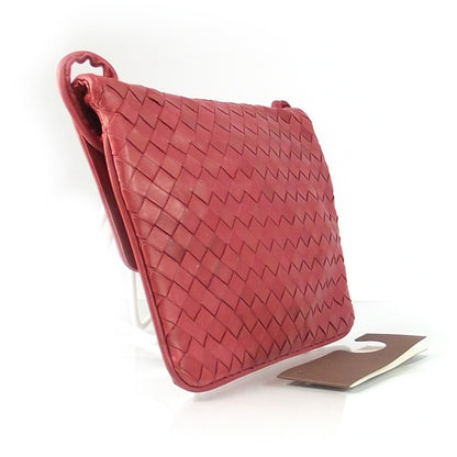 Bottega Veneta Vintage Woven Clutch Bag Red 3 of 9