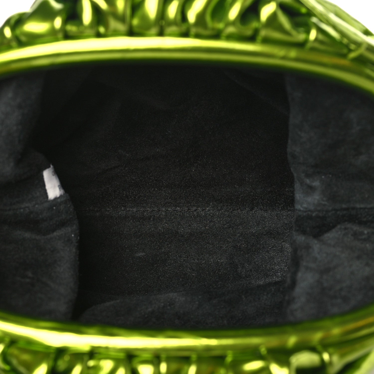 Bottega Veneta Metallic Crushed Calfskin The Mini Pouch Chlorophyll 5 of 9