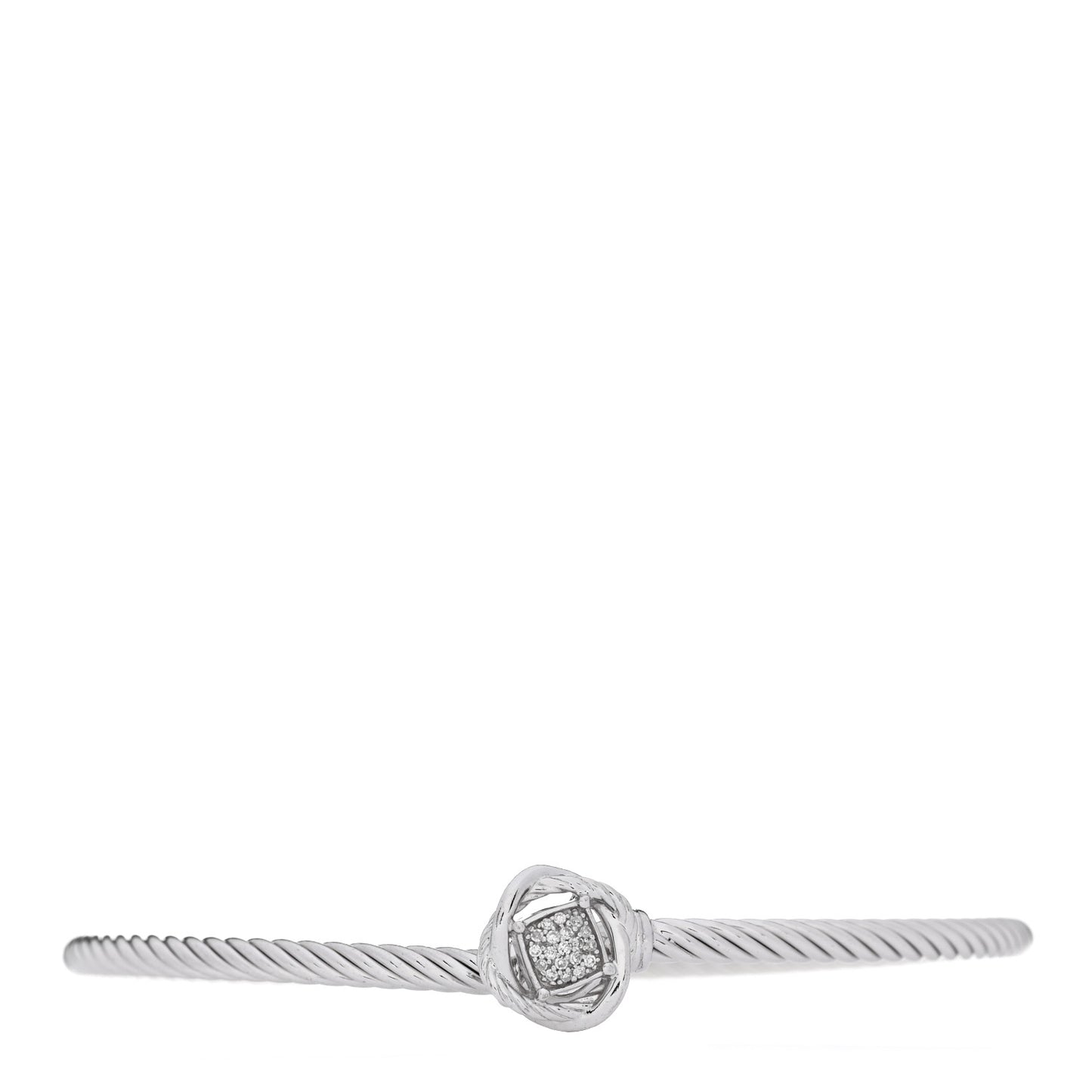 Sterling Silver Diamond 3mm Infinity Bracelet