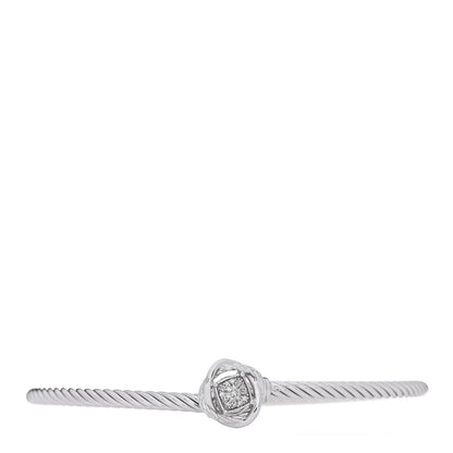 David Yurman Sterling Silver Diamond 3mm Infinity Bracelet 1 of 3