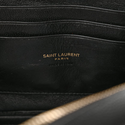 Saint Laurent Grain De Poudre Matelasse Monogram Mini Lou Camera Bag Black 6 of 10