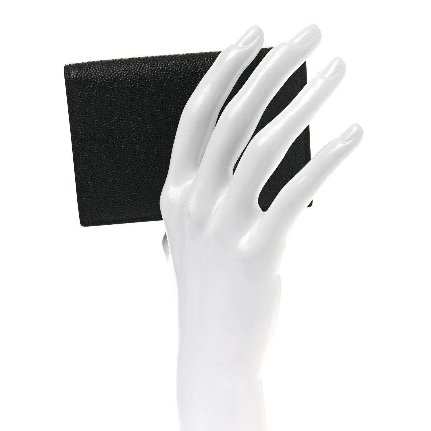 Saint Laurent Grain De Poudre Business Card Case Black 2 of 9