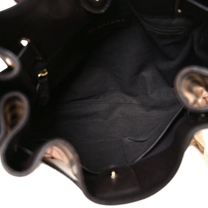 Burberry Haymarket Check Medium Willenmore Hobo Chocolate 5 of 9
