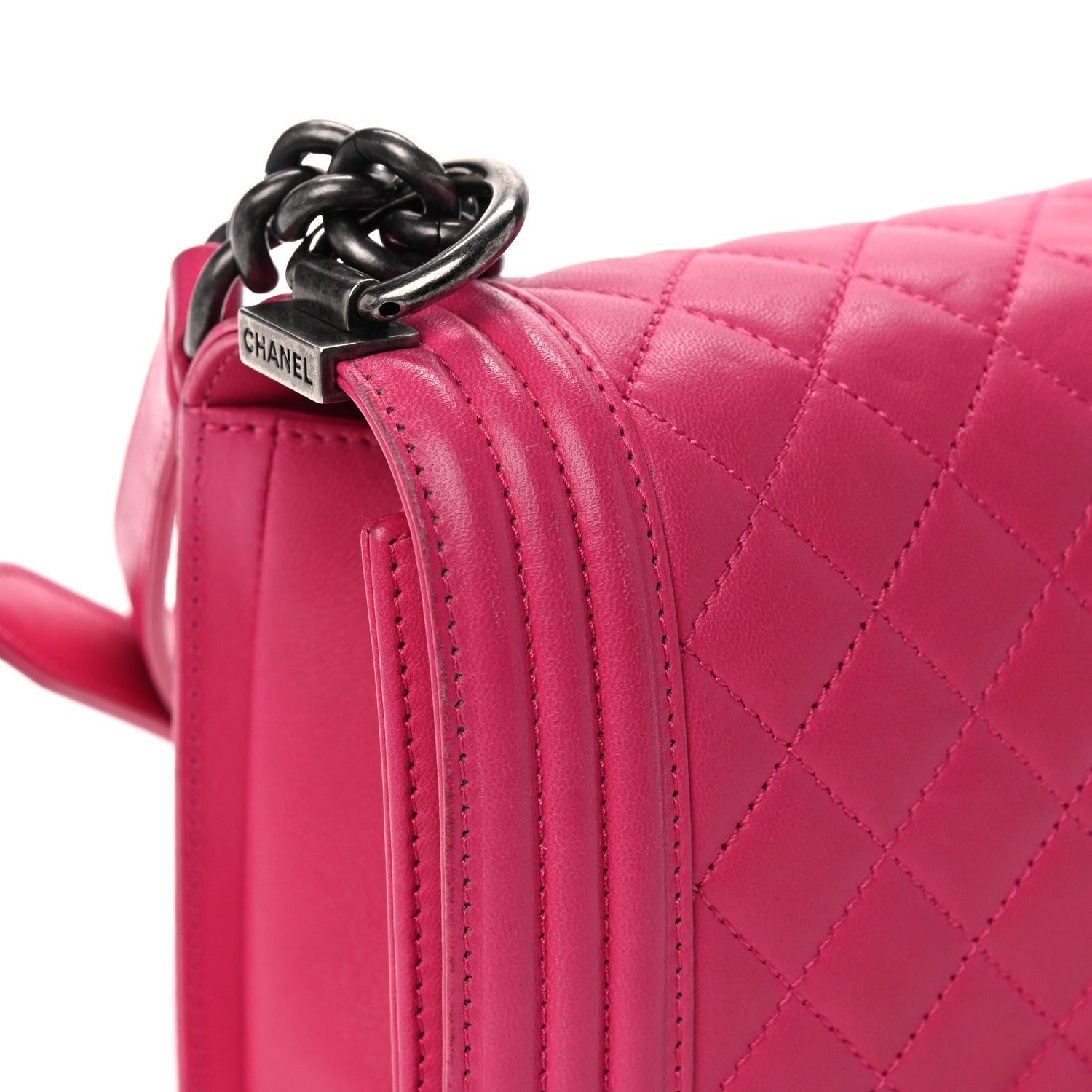 Chanel Lambskin Quilted Medium Boy Flap Pink 12 of 21