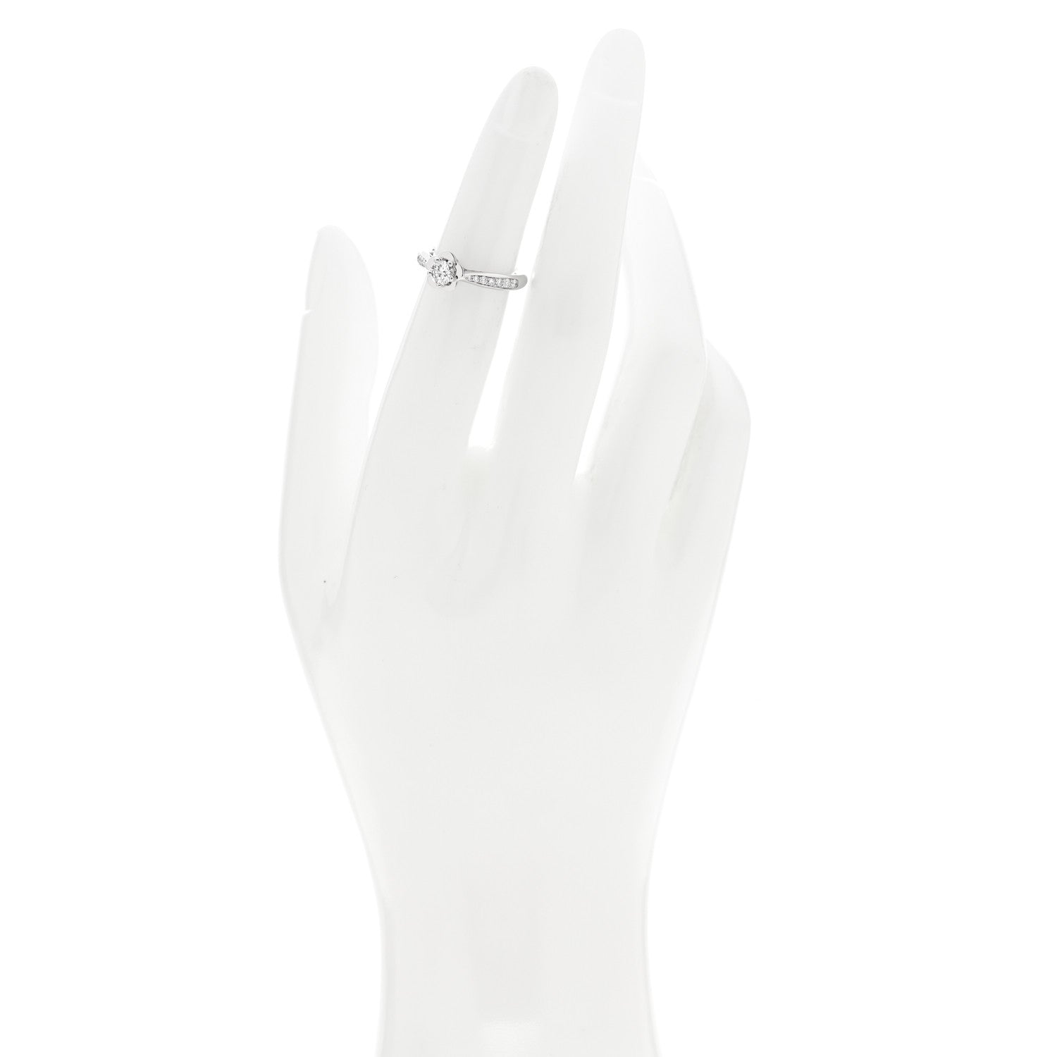 Chanel Platinum Diamond .26ct Camelia Ring 47 4 2 of 7