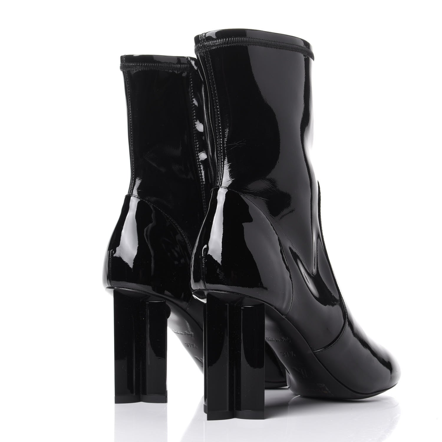 Louis Vuitton Patent Silhouette Ankle Boots 37.5 Black 4 of 9