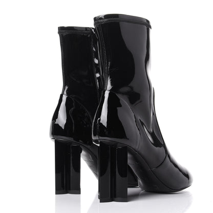 Louis Vuitton Patent Silhouette Ankle Boots 37.5 Black 4 of 9