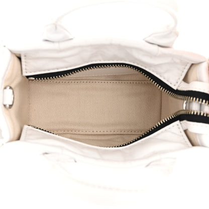 Marc Jacobs Shiny Crinkled Calfskin Mini The Tote Bag White 5 of 10
