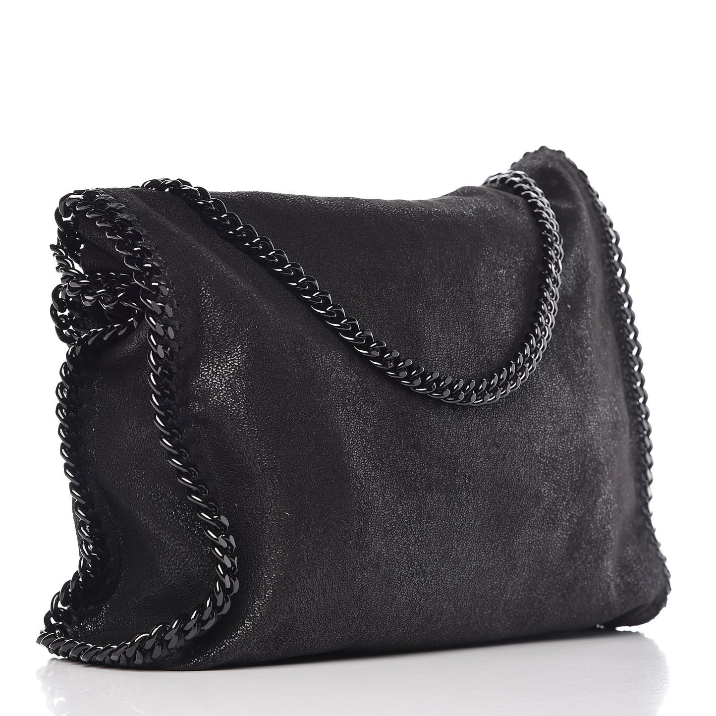 Shaggy Deer Falabella Fold Over Tote Black