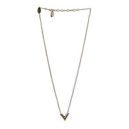 Louis Vuitton Essential V Necklace Gold 3 of 7