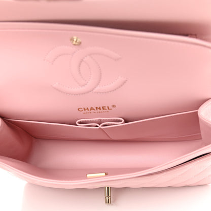 Chanel Caviar Quilted Medium Double Flap Light Pink 4 of 10
