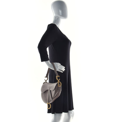 Christian Dior Grained Calfskin Saddle Bag Warm Taupe 2 of 9