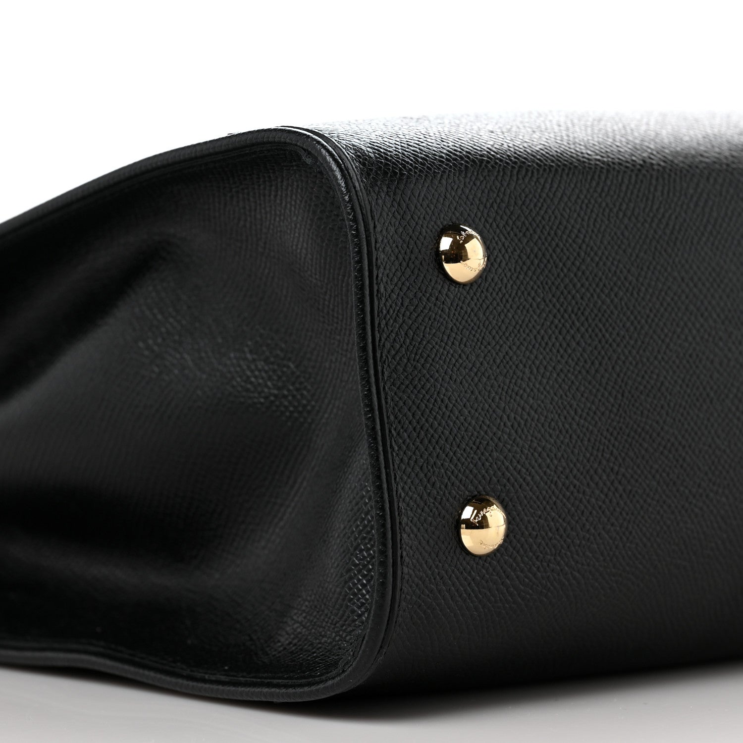 Salvatore Ferragamo Hammered Calfskin Briana Tote Black 9 of 10