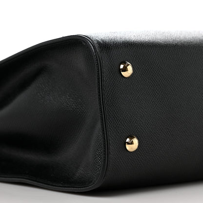 Salvatore Ferragamo Hammered Calfskin Briana Tote Black 9 of 10