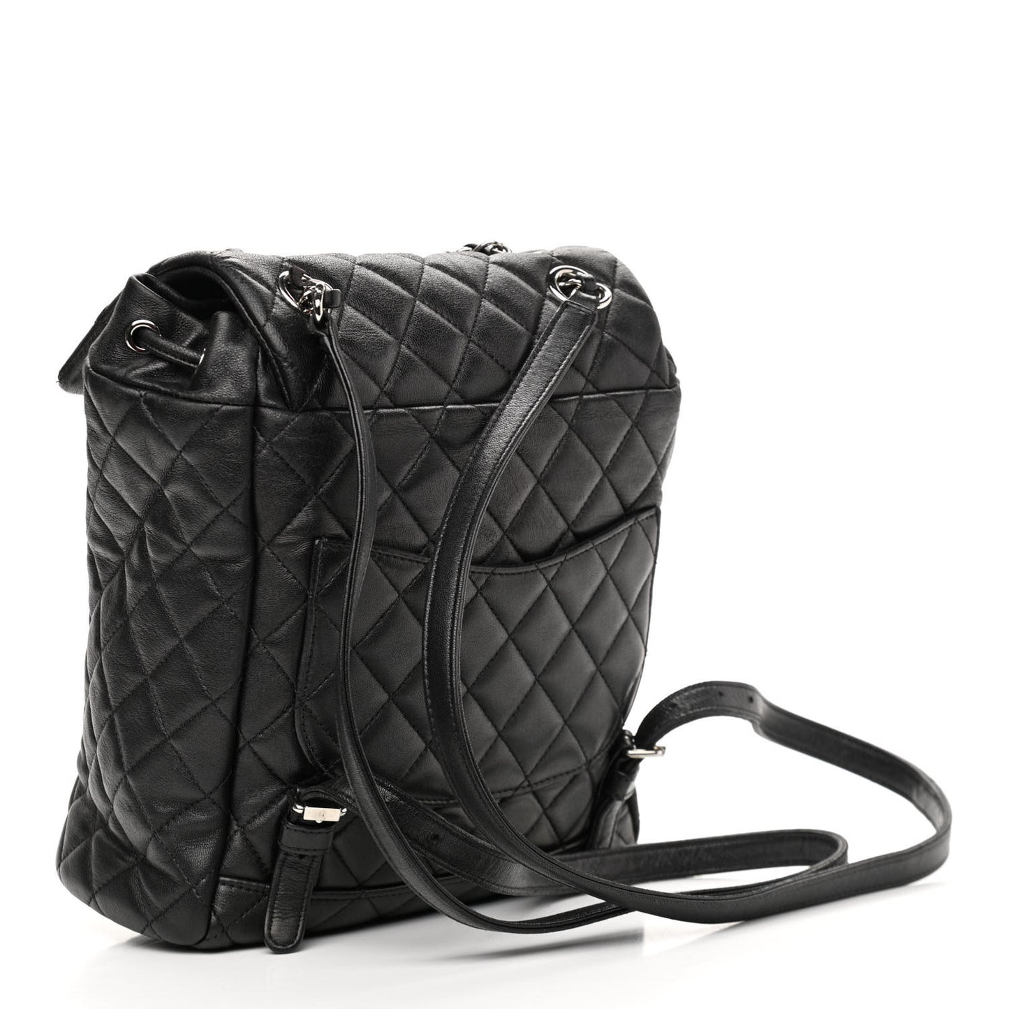 Calfskin Quilted Small Urban Spirit Backpack Black