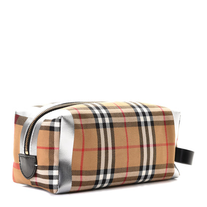 Burberry Vintage Check Cosmetic Case Silver 5 of 8
