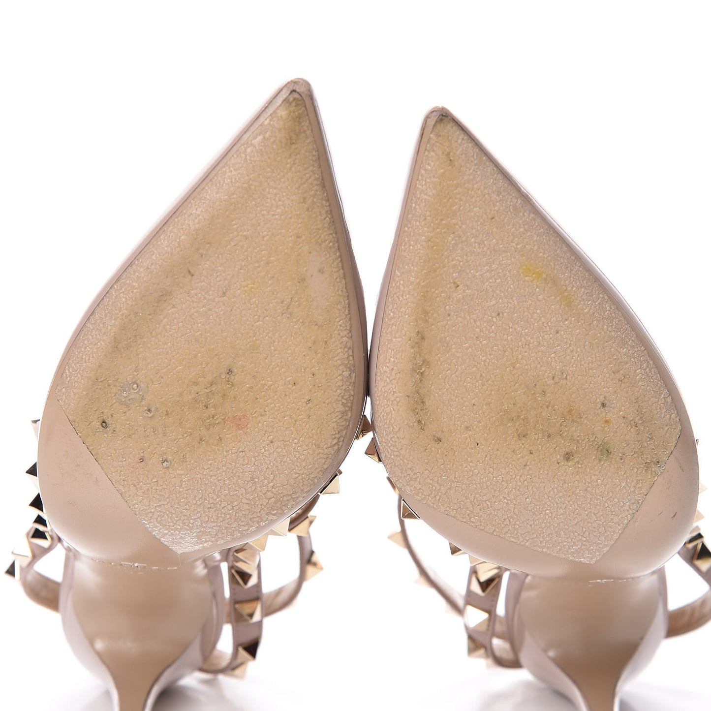 Patent Nappa Rockstud Ankle Strap 100mm Pumps 37 Poudre