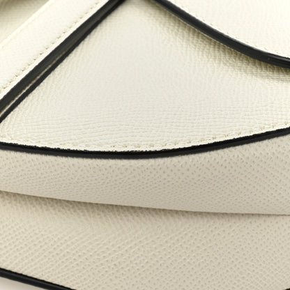 Christian Dior Grained Calfskin Saddle Bag White 15 of 19