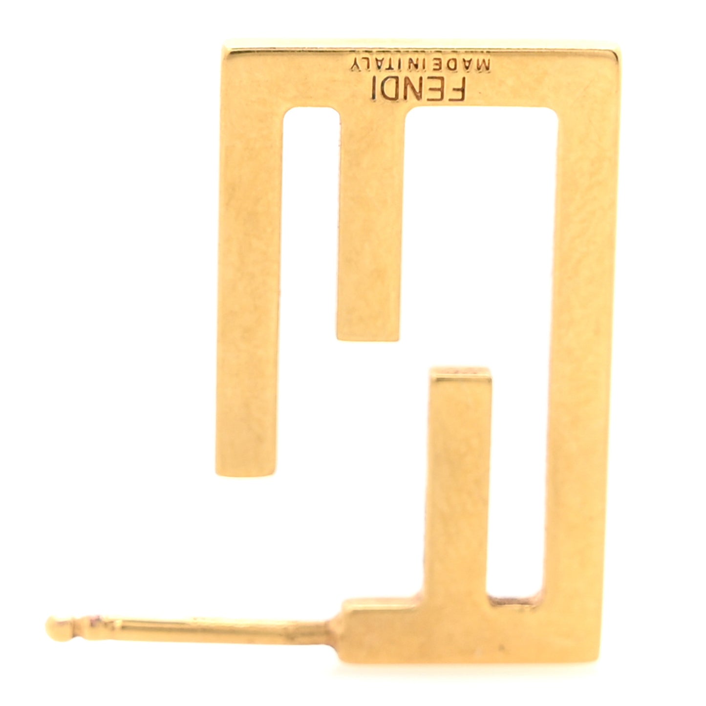 Metal Baguette Earrings Gold
